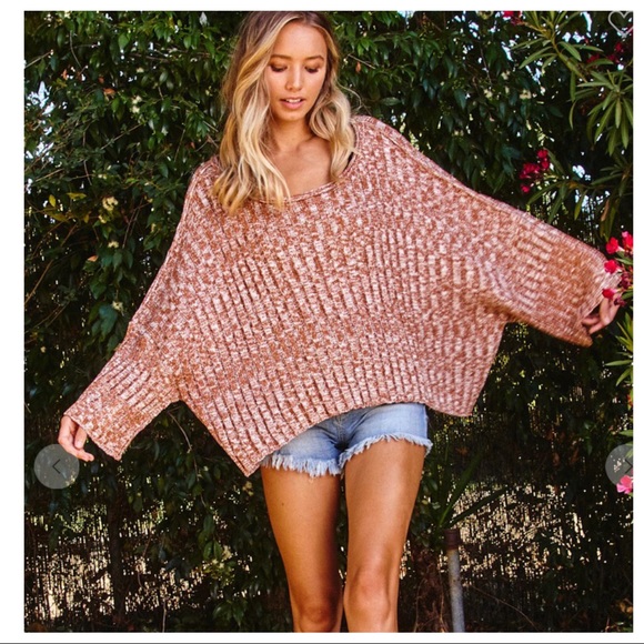 43 Bohemian chic Wide Sleeves Dolman Sweater - Picture 2 of 6